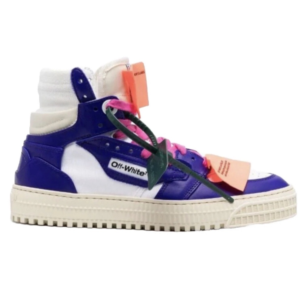 Off-White Purple and White High-Top Sneakers NIB 39